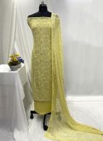 Lucknowi Yellow Party Wear Hand Work Salwar Suit